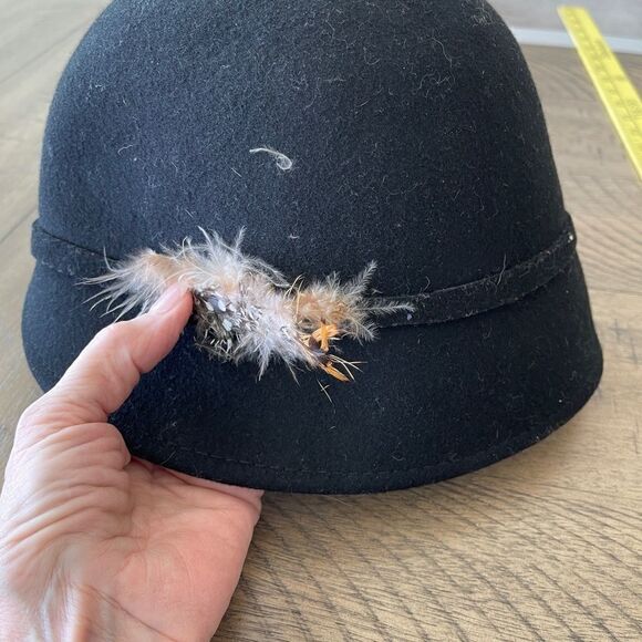 Magid Hats Black Wool‎ Cloche Hat - One Size - Picture 5 of 5